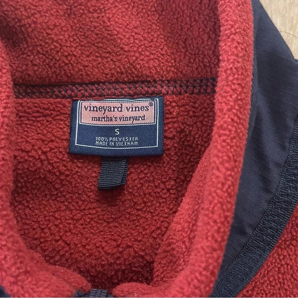Vineyard Vines Harbor Fleece Zip-Up Vest in Red Men’s Small - Picture 4 of 4